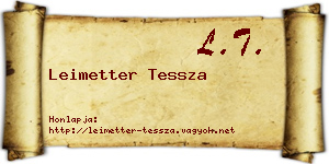 Leimetter Tessza névjegykártya
